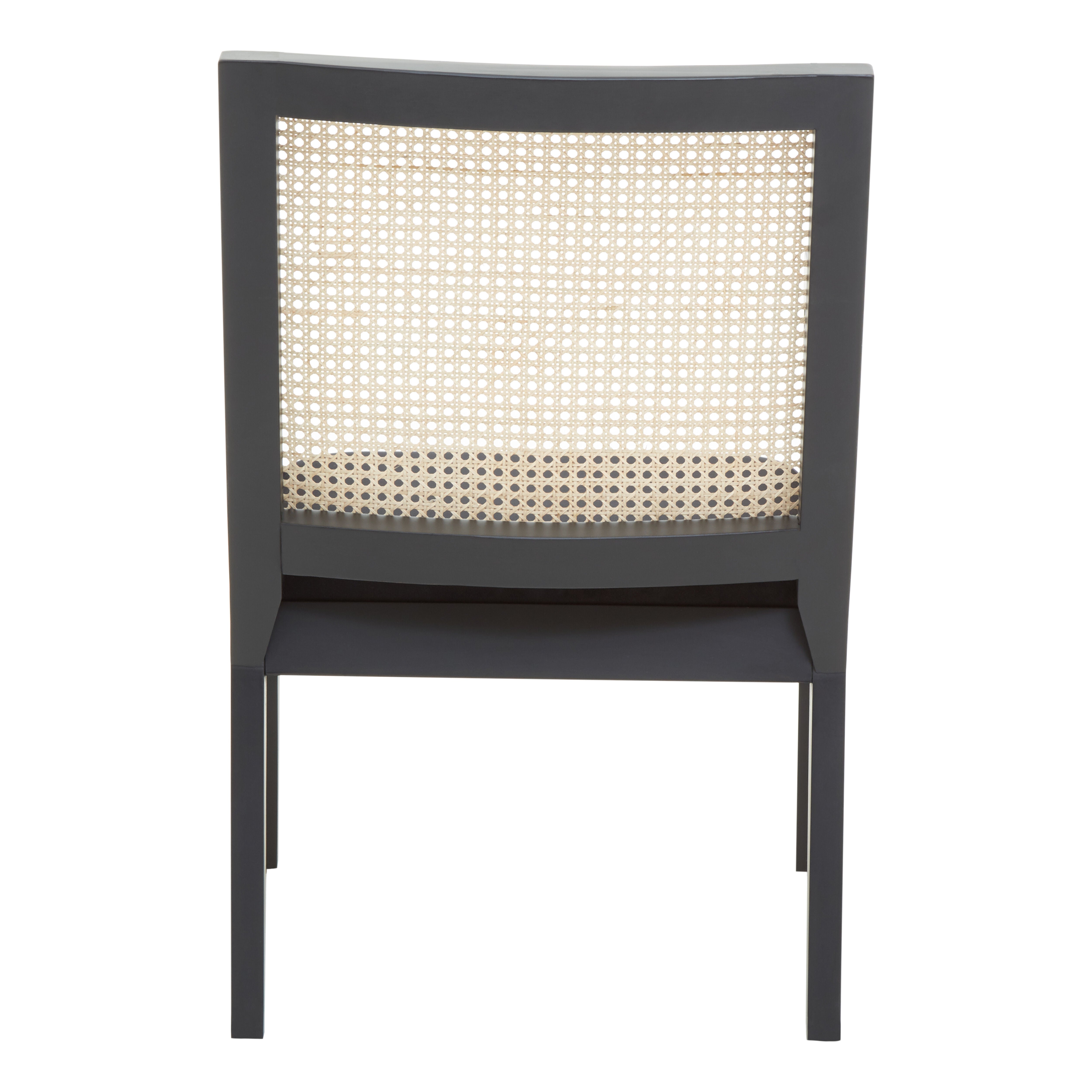 Fargo Black Wood & Cane Rattan Back Armchair